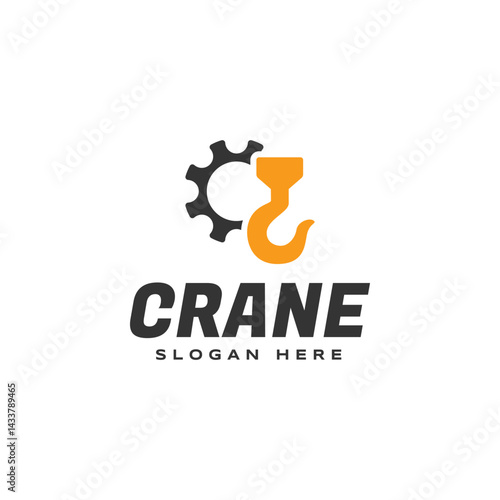 Towing or crane logo design template