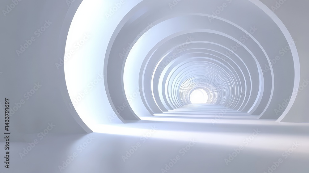 Obraz premium Abstract Architectural Tunnel Perspective