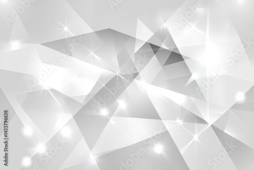Abstract geometric background with shimmering, translucent facets