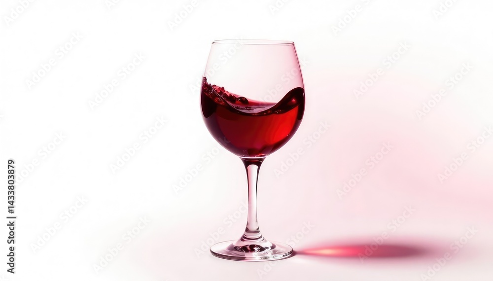 Rich red wine, swirling in glass against stark white , glassware, wine tasting, wine Rich red wine, swirling in glass against stark white , glassware, wine tasting, wine