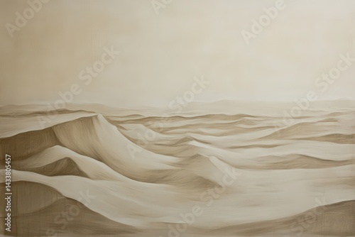 Wallpaper Mural Subtle desert landscape painting with muted hues. Torontodigital.ca