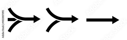 Vector illustration of Way direction icon set isolated on transparent background