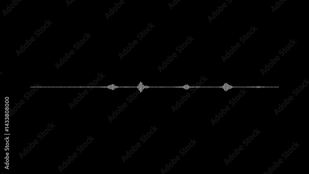 Abstract White on black sound waves background. Abstract wave motion equalizer. White audio waveform spectrum animation, music line graph with black background Abstract White on black sound waves background. Abstract wave motion equalizer. White audio waveform spectrum animation, music line graph with black background