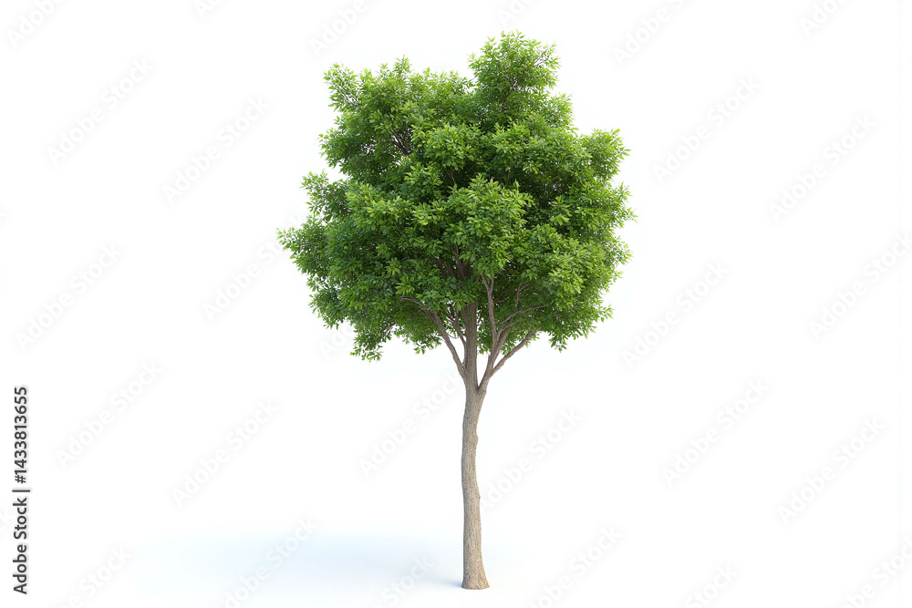 Fototapeta premium tree with green leaves on a white background 21