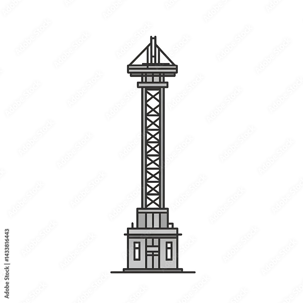 Tall Metal Tower Structure With Platform Tall Metal Tower Structure With Platform