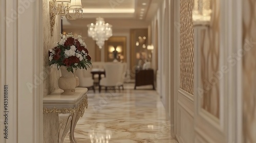 Elegant hallway with ornate details