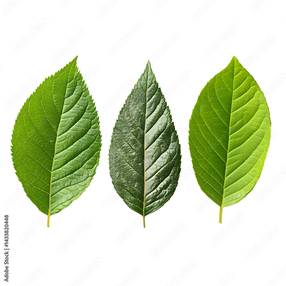 Obraz premium different green leaves floating.