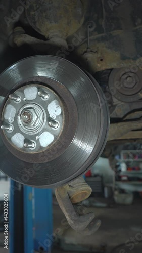 Car brake system. Car brake disc. Car brake system.