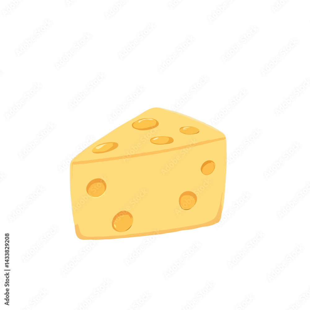 3D Cartoon Cheese Illustration 3D Cartoon Cheese Illustration