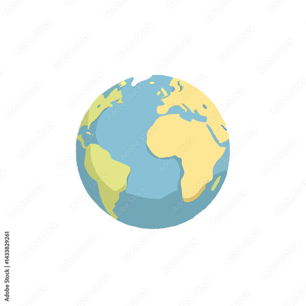 Fototapeta premium Simple, Iconical Earth Globe