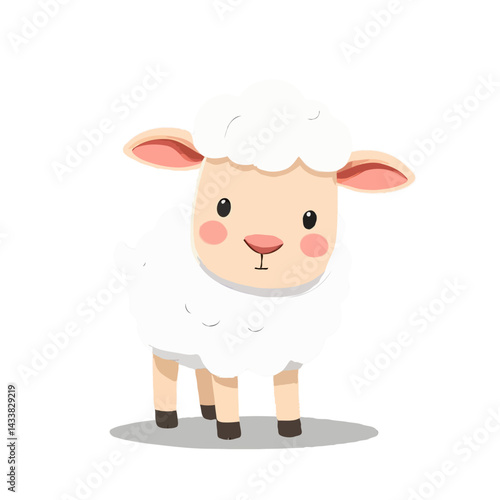 Adorable Baby Sheep Illustration