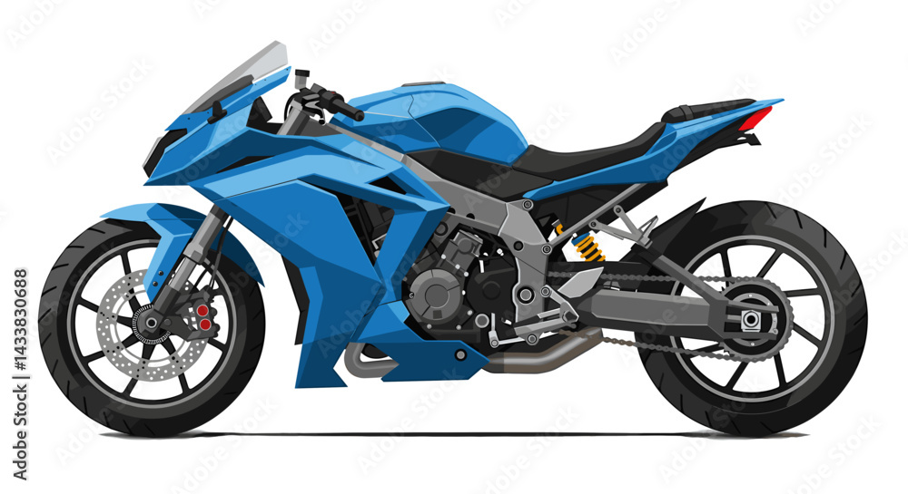 Obraz premium Sport motorcycle vector illustration