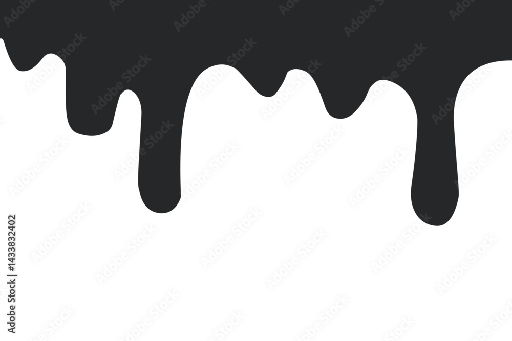 Black dripping oil stain, melt drips , liquid, ink silhouettes isolated vector illustration Black dripping oil stain, melt drips , liquid, ink silhouettes isolated vector illustration