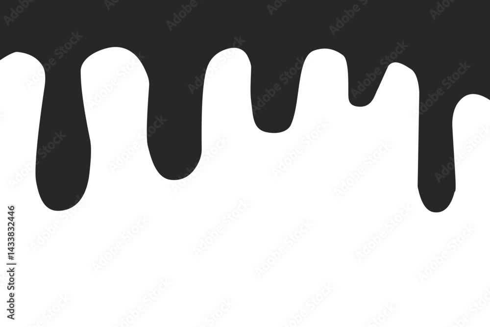 Black dripping oil stain, melt drips , liquid, ink silhouettes isolated vector illustration Black dripping oil stain, melt drips , liquid, ink silhouettes isolated vector illustration