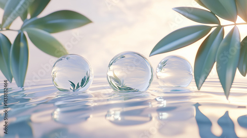 water drop on green leaf