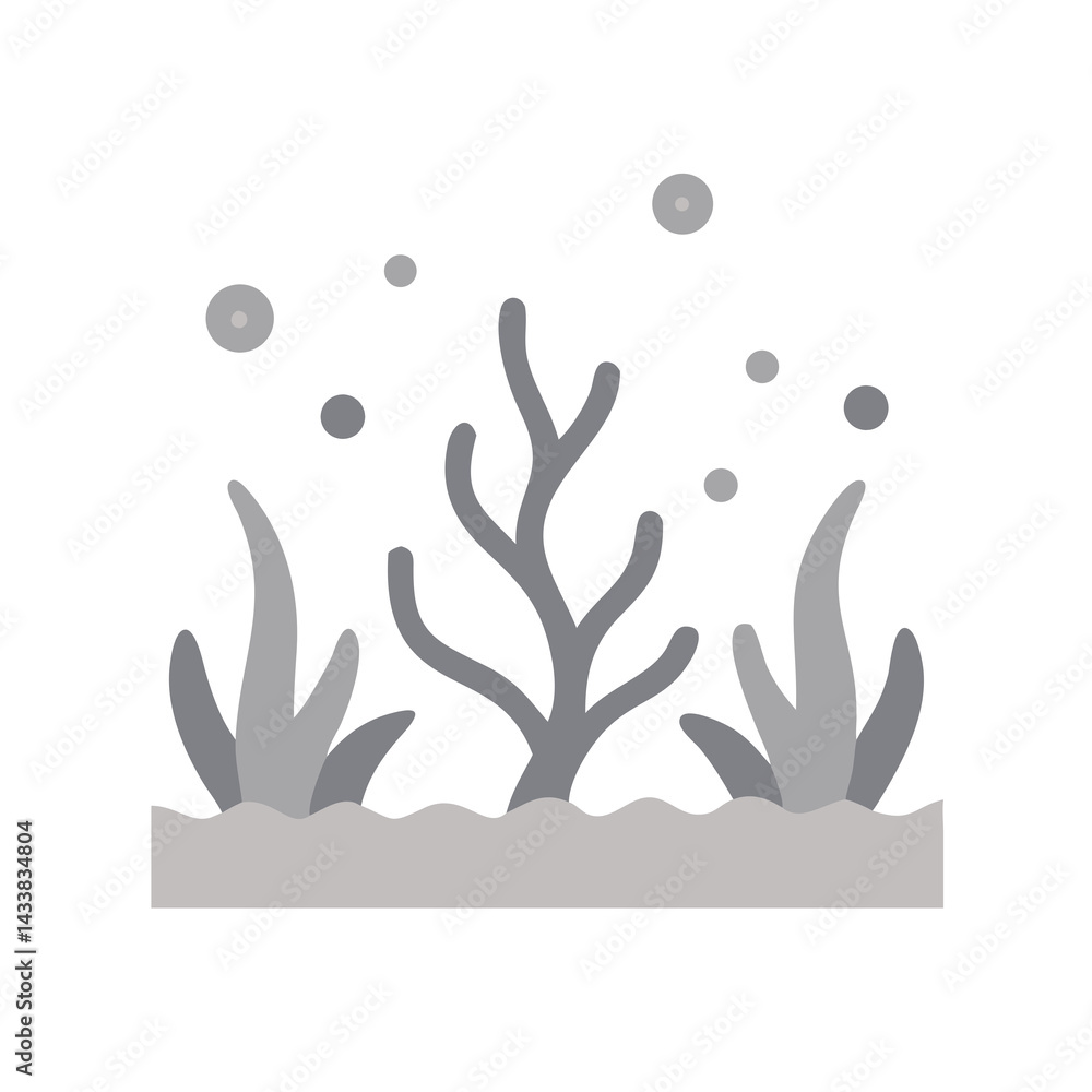 Fototapeta premium Minimalist Coral Icon 