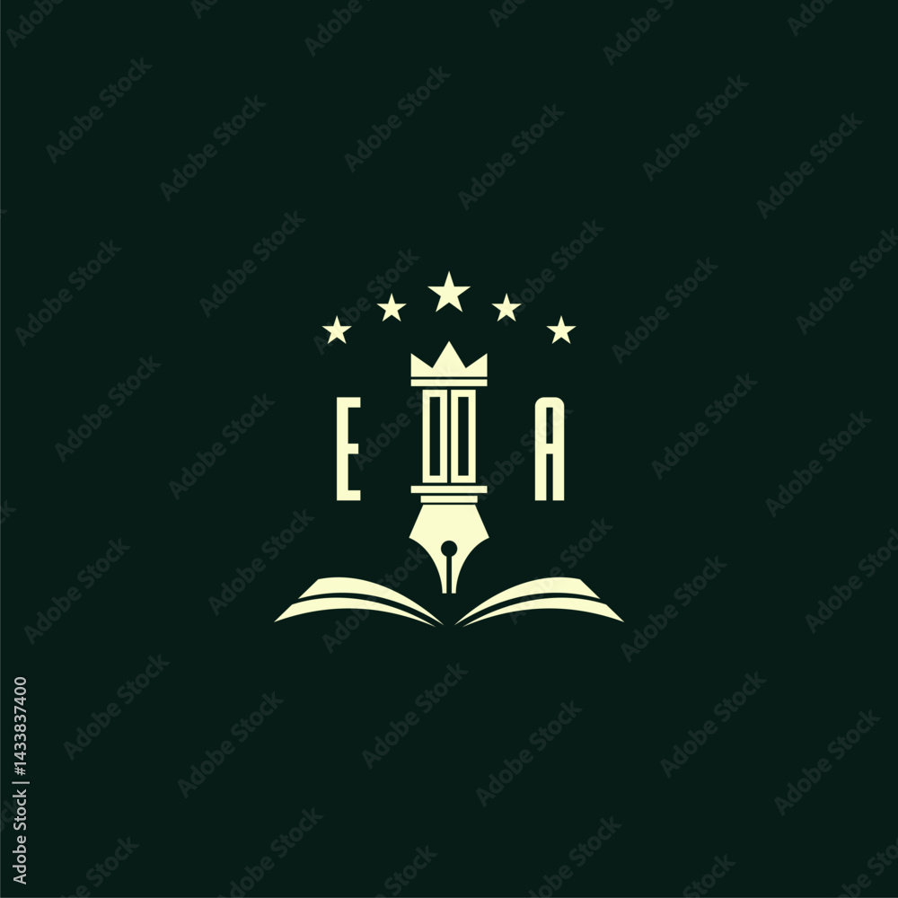 Fototapeta premium initials design modern legal attorney law firm lawyer advocate consultancy business logo vector