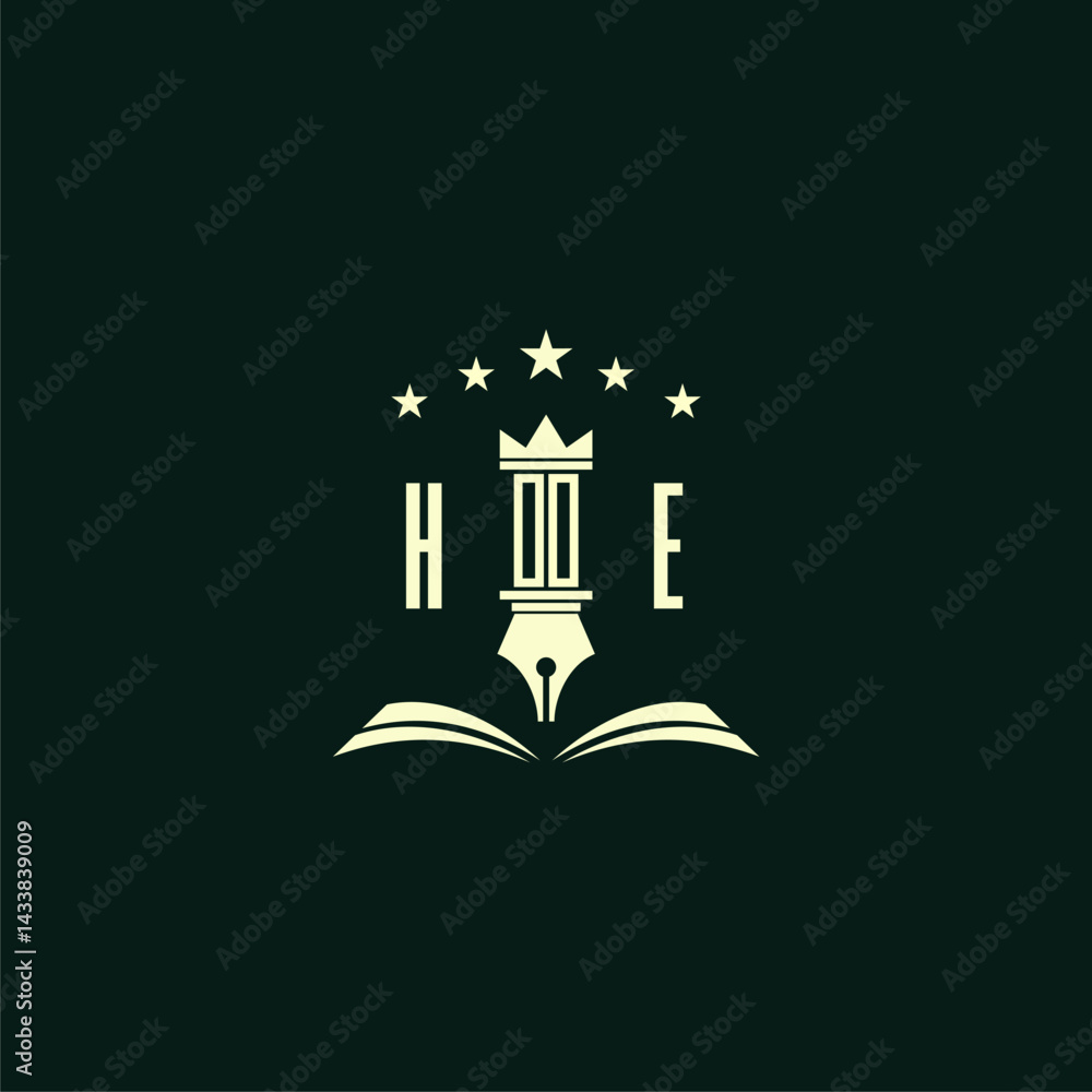 Fototapeta premium initials design modern legal attorney law firm lawyer advocate consultancy business logo vector