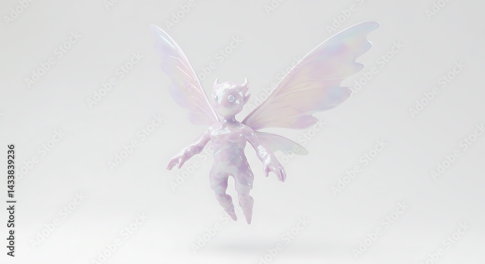 Fototapeta premium Ethereal Fairy: A 3D Render of a Whimsical Creature