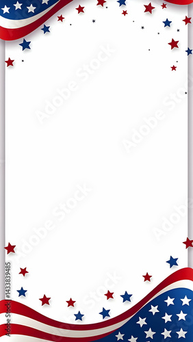 A Patriotic USA Frame Design for Fourth of July