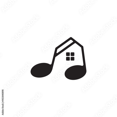 Simple Music House Logo, Music House Studio Logo Design Inspiration