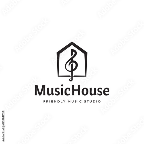 Simple Music House Studio Logo Design Inspiration