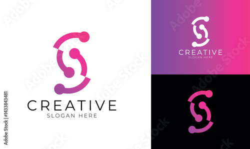 Letter S Technical Logo Art & Illustration