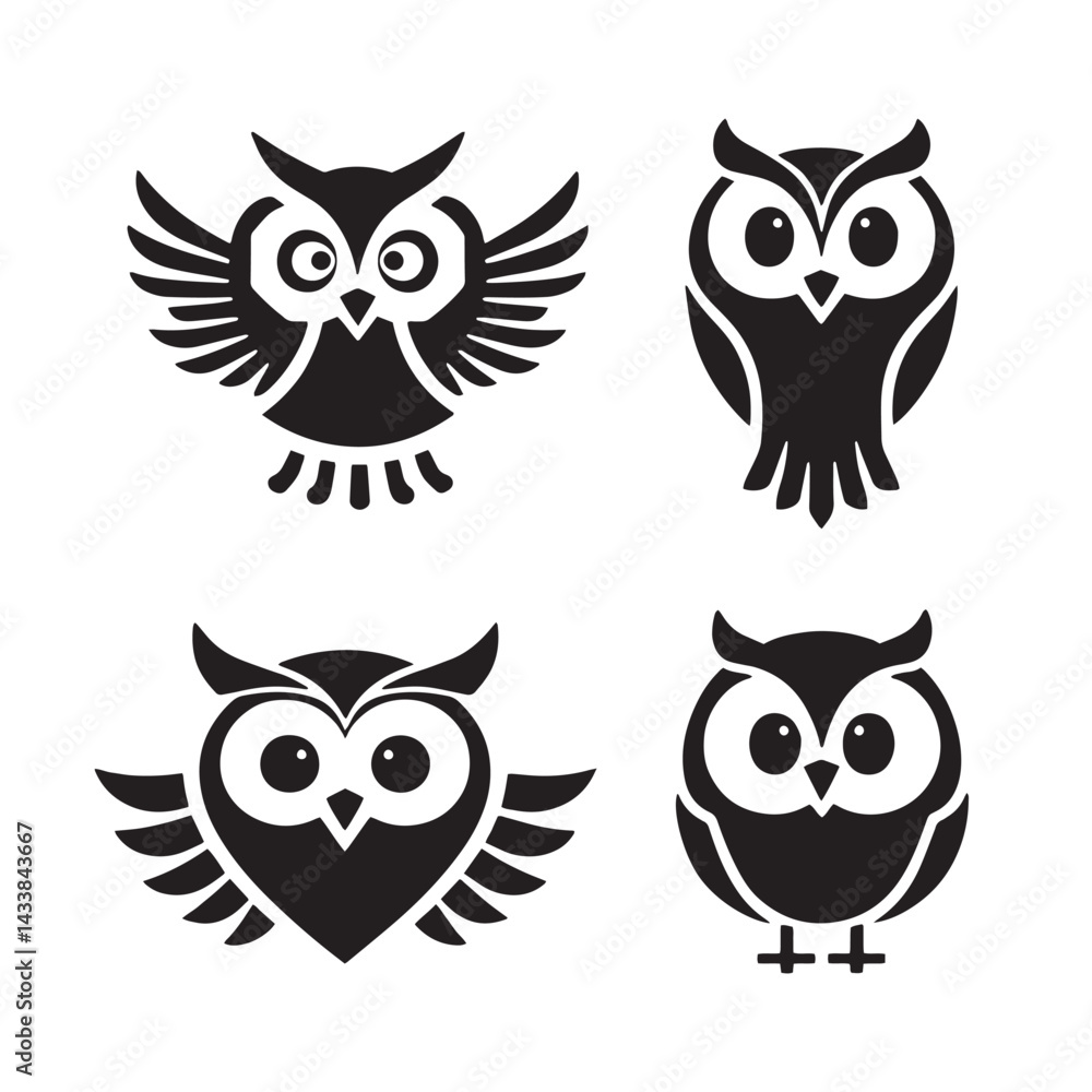 Fototapeta premium set of owls 