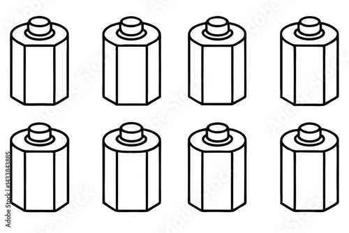 Batteries nickel energy solution Line art