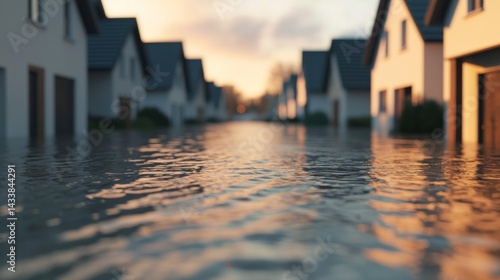 Wallpaper Mural Flooding and inundation disasters impacting residential areas in nongkhanestock urban environment aerial view Torontodigital.ca