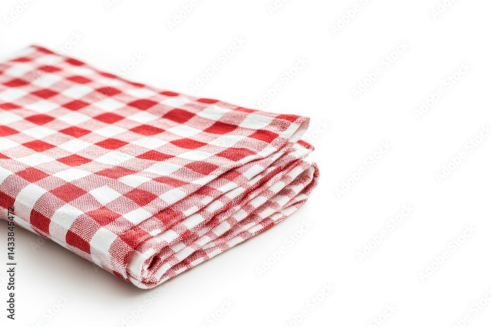 Red and White Checkered Napkin Folded Red and White Checkered Napkin Folded