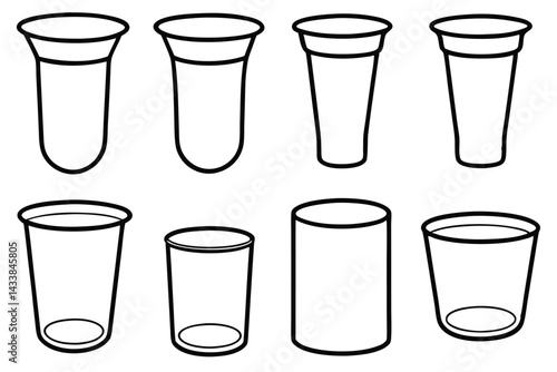 Wallpaper Mural Beakers glassware for science Line art Torontodigital.ca