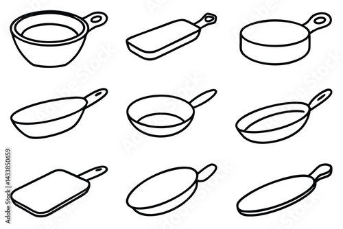 Bedpans daily patient use line art