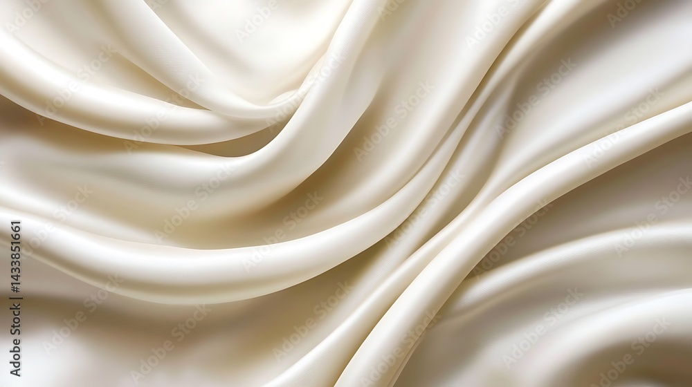Obraz premium Cream Silk Drape Texture Background. (2)