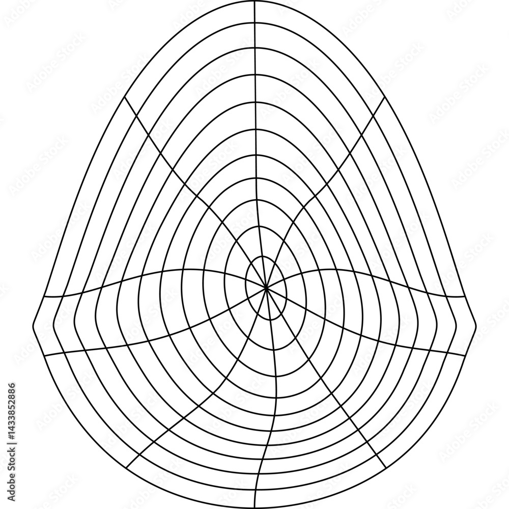 Obraz premium Y2k Wireframe Line