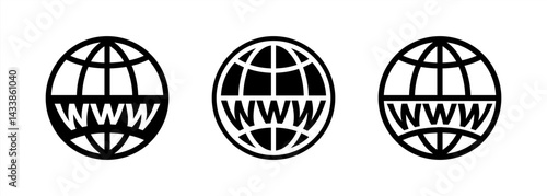 Website Icon. www icon, vector 10 eps.