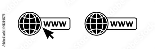Website Icon. www icon, vector 10 eps.
