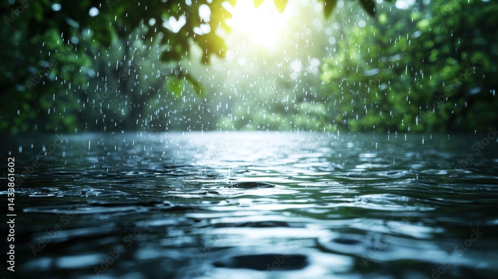Fototapeta premium Flooding and inundation disasters strategies for risk management in natural environments