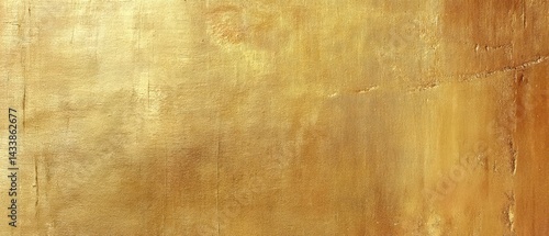 close up of textured gold leaf background, showcasing rich golden hue with subtle variations in tone and texture, evoking sense of luxury and elegance