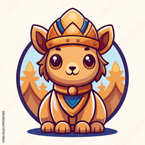Cute, armored, cartoon animal character