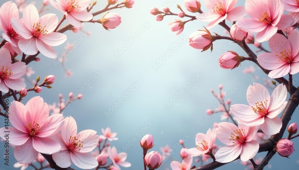 Delicate blossoms & scrolling foliage, pastel hues, tapestry, flowers Delicate blossoms & scrolling foliage, pastel hues, tapestry, flowers