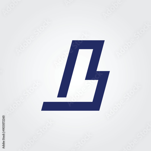 Letter B square logo icon design illustration
