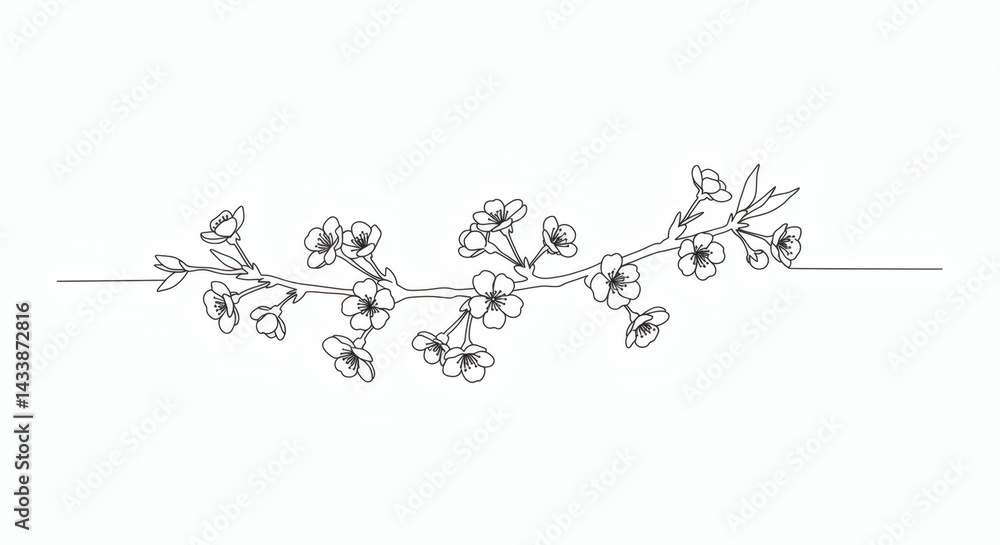 Flower outline isolated on white background Flower outline isolated on white background