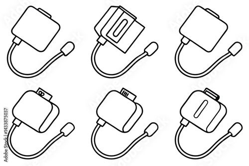 Blood pressure cuffs healthcare Line art