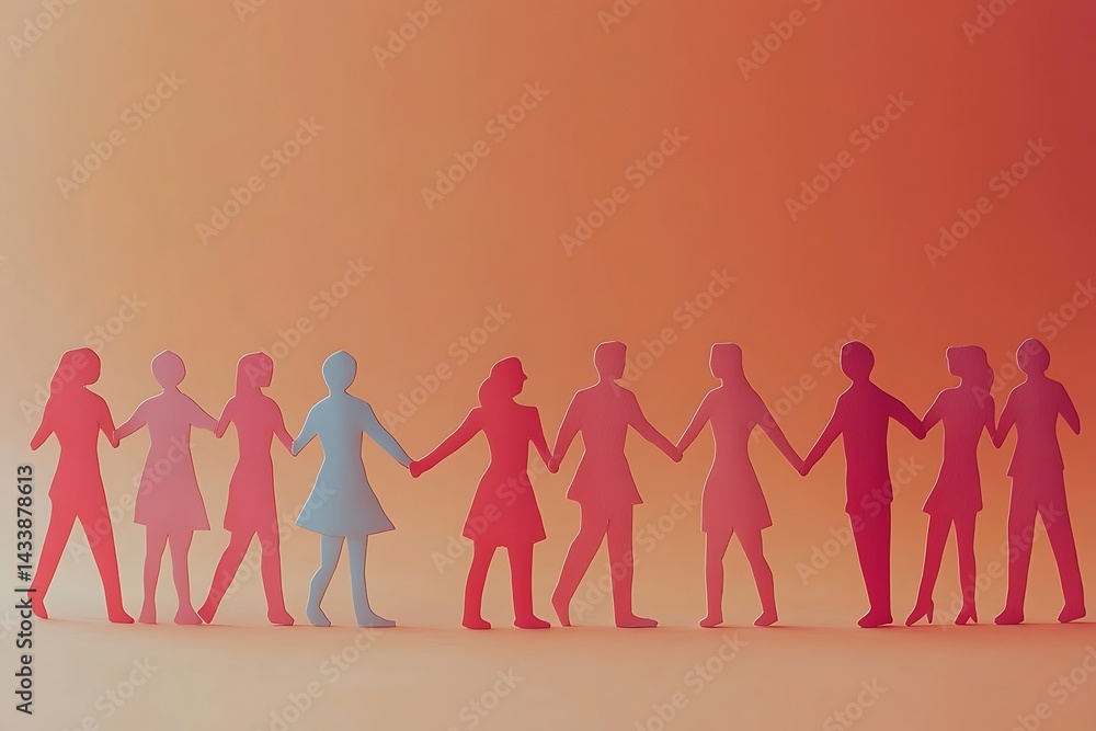 Paper People Holding Hands Teamwork Collaboration16 Paper People Holding Hands Teamwork Collaboration16