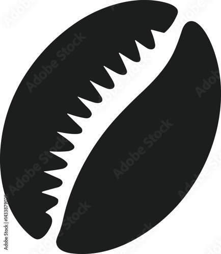 Cowrie Shell Silhouette Vector for Summer Themes – Minimalistic Beach and Ocean Icon Design