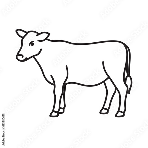 Aberdeen Angus Cow Outline Black Silhouette