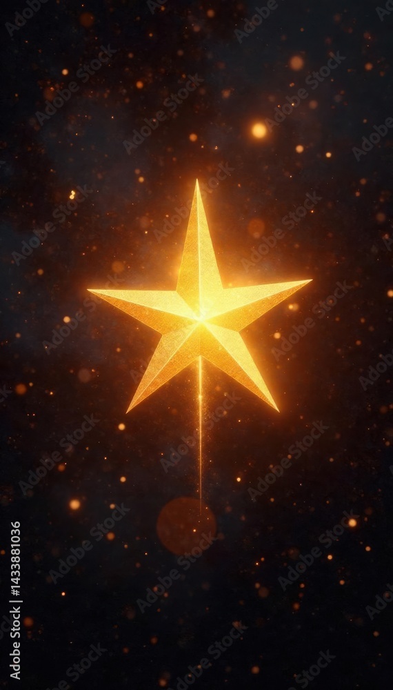Single radiant golden star against deep brown , brown, minimal, visual Single radiant golden star against deep brown , brown, minimal, visual