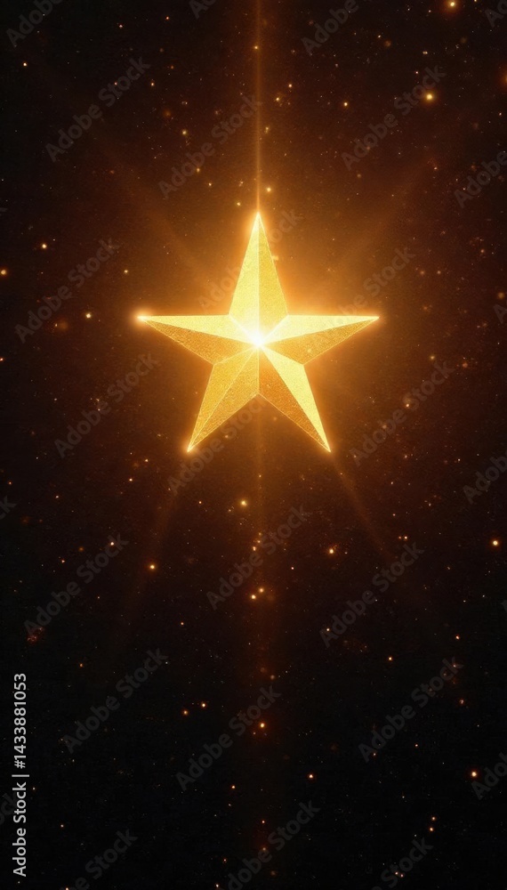 Single radiant golden star against deep brown , graphic, sparkle, cosmic Single radiant golden star against deep brown , graphic, sparkle, cosmic