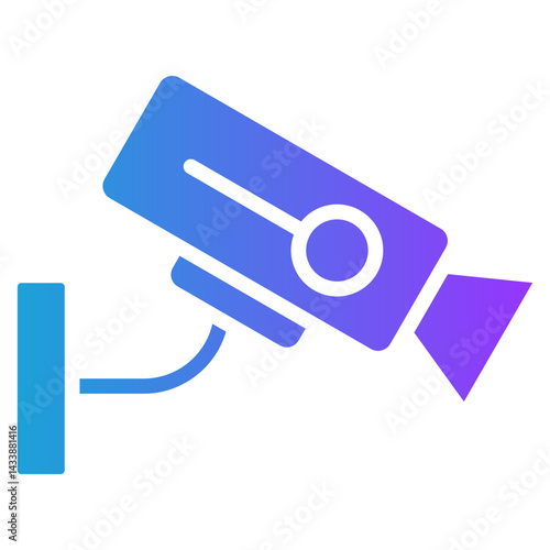 Security Camera glyph gradient icon